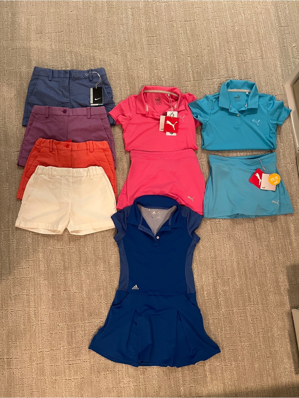 Nike Kids Blue Polo Dress and Assorted Sport Tops & Shorts - Multi Color Set